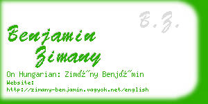 benjamin zimany business card